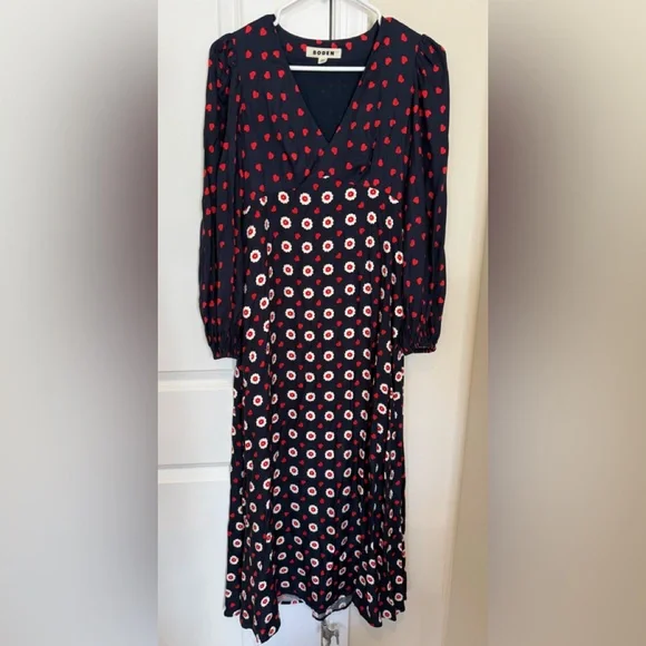 Boden Navy and Red Maxi Dress - Picture 2 of 3